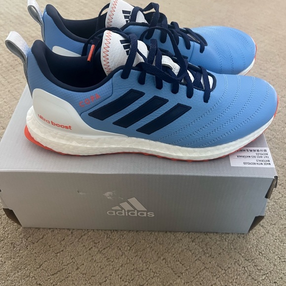 adidas Ultraboost Copa Blue with White and Orange Accents and NYCFC logo - Picture 5 of 5